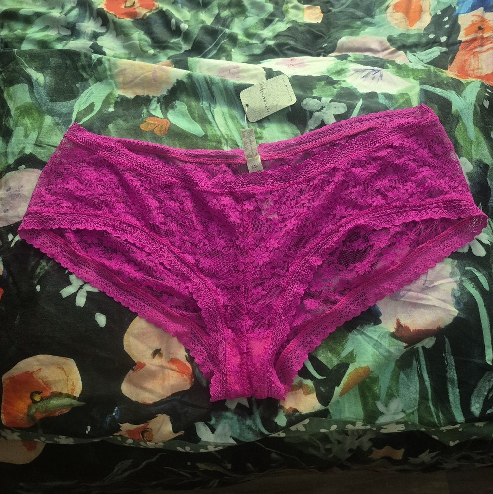 FREE PEOPLE XL hiphugger Hipster Fuchsia Lace Women's Panties